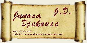 Junoša Đeković vizit kartica